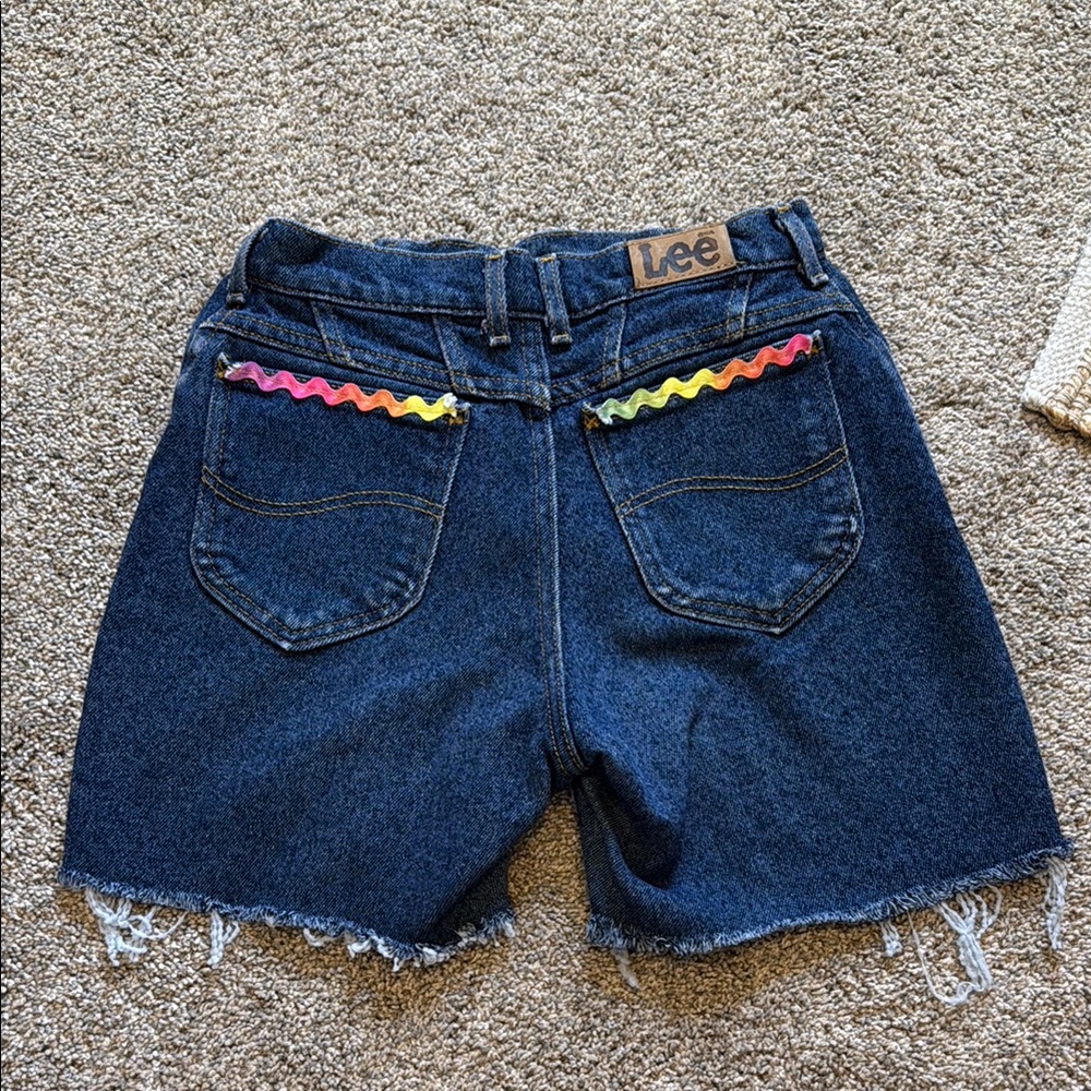 Vintage Lee Women's Blue Denim Shorts